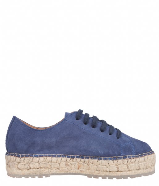 Shabbies Sneaker Espadrille Lace Up Suede suede blue